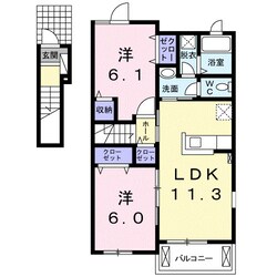 ガーデンヒル　藍住　Ａの物件間取画像